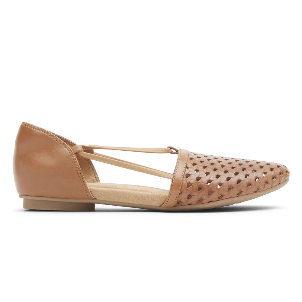 Rockport Flats Sko Dame Rosa - Reagan Perforated - JOXD14290